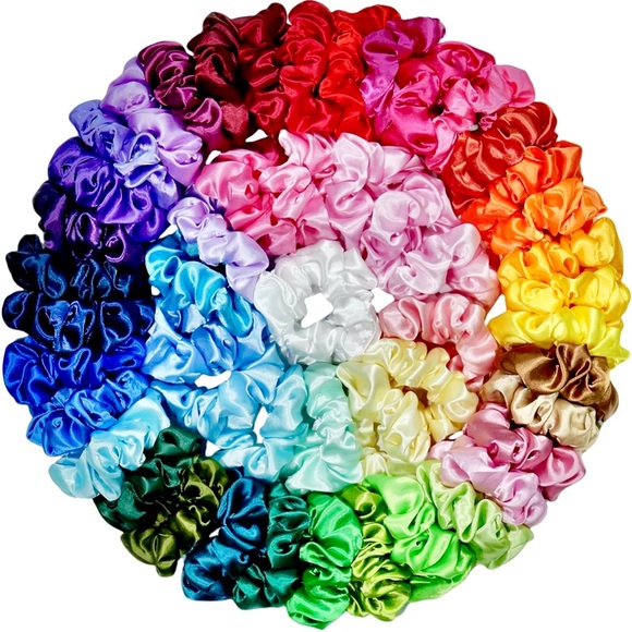 Other - Hair Scrunchies 40pcs - Silk Soft Stretchy Elastic - Assorted Colors